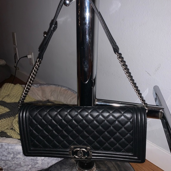 Auth long CHANEL SHORT day/evening bag caviar - Picture 5 of 7